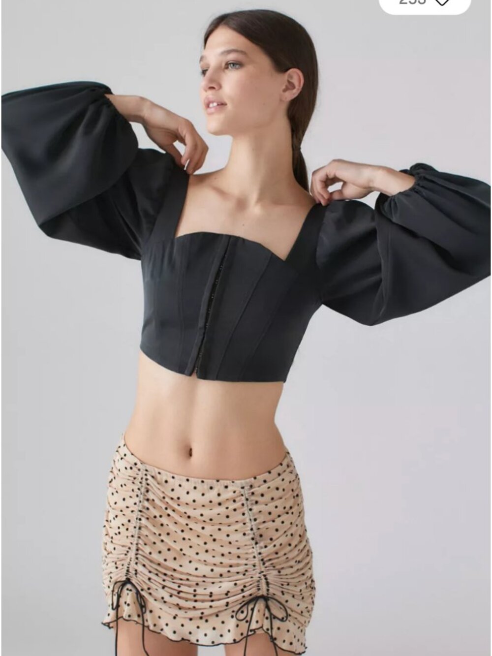 Urban Outfitters Maddie Bustier Corset Top in Black